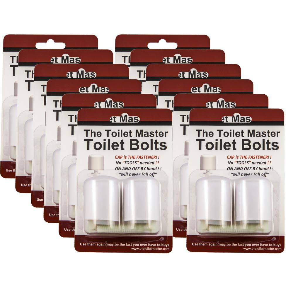 Tool-Free Toilet Bolt and Cap System (12-Pack) V166672