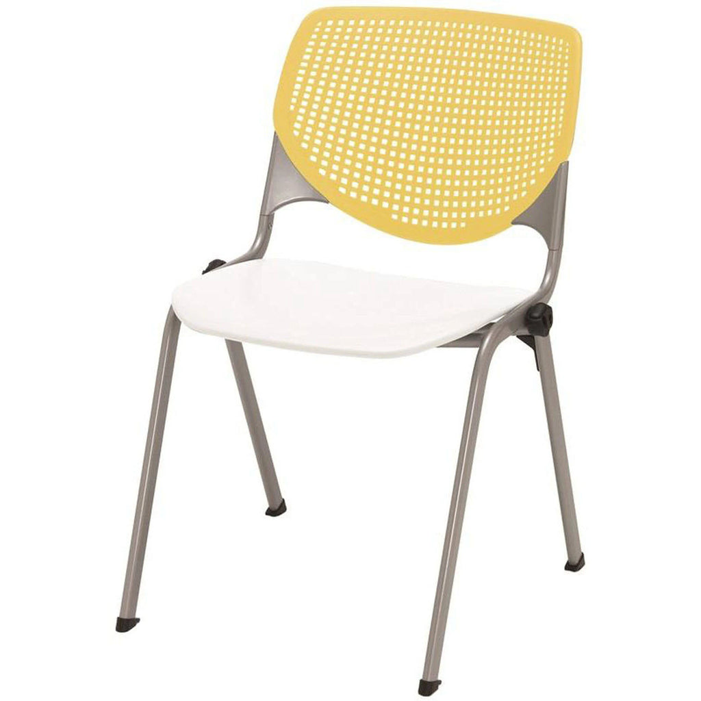 Yellow Stack Chair with Perforated Back T4710