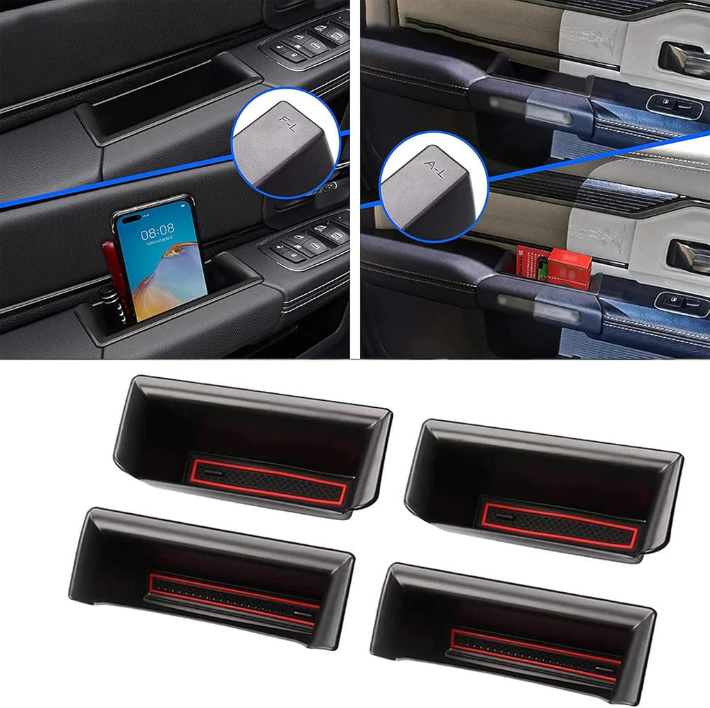Car Door Side Storage Box Armrest Tray Organizer Set of 4 P272