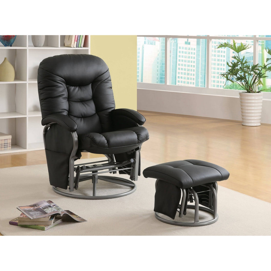 Black Glider and Ottoman K427