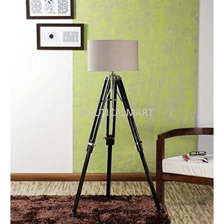 Vintage Wooden Tripod Floor Lamp G297245