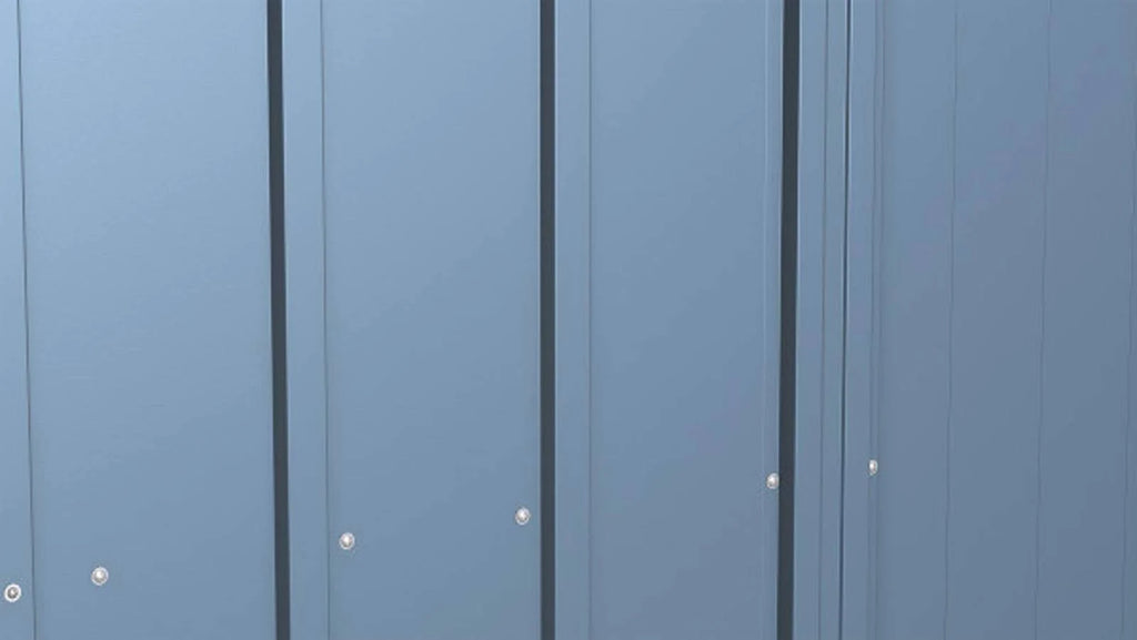 Blue Grey Steel Storage Shed R1945