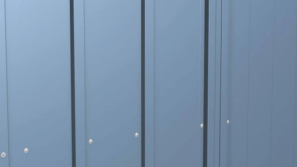 Blue Grey Steel Storage Shed R1945