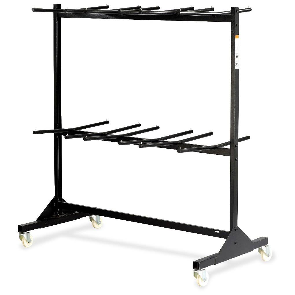Black Double Tier Chair Cart R3165