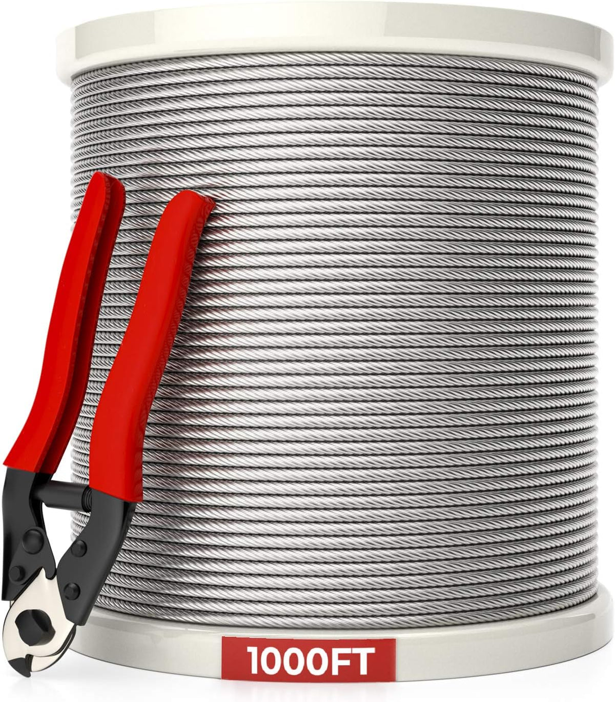 1/8 T316 Stainless Steel Cable, 7x7 Strand Core, 450FT, with Cutter F605