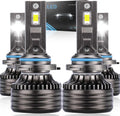 9005 High Beam + 9006 Low Beam LED Headlight Bulbs, 6000K Cool White, Pack of 4 X91582