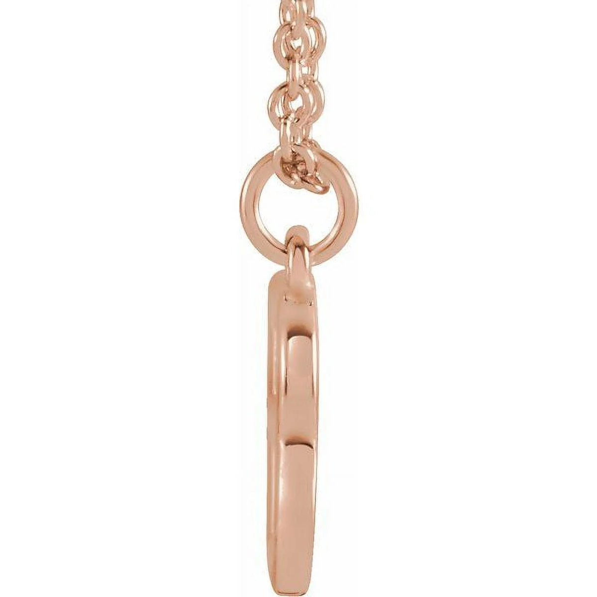18K Rose Gold-Plated Sterling Silver Initial B Dangle 18" Necklace Q4666
