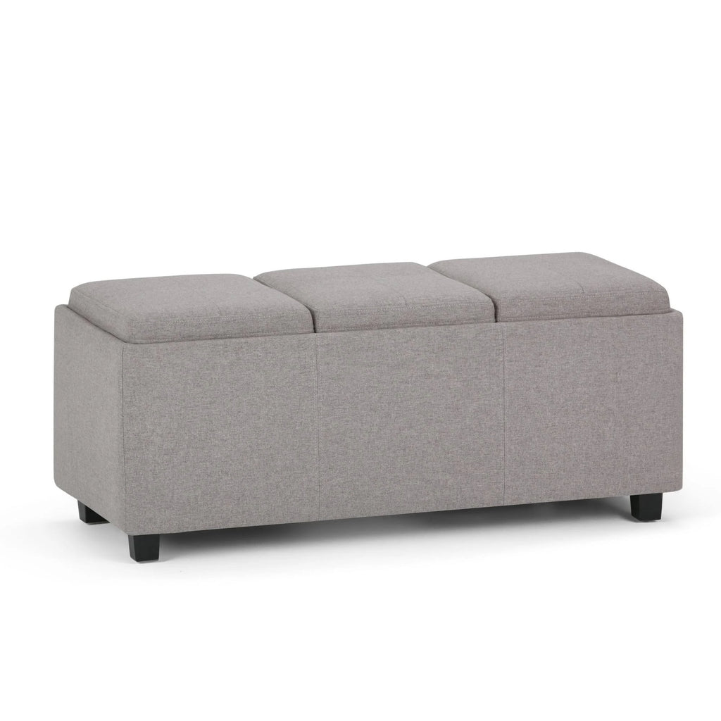 Cloud Grey Rectangle Storage Ottoman O9740