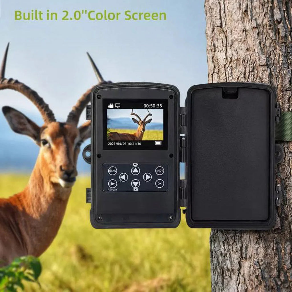 48MP 4K Trail Camera with 32GB SD Card Night Vision IP65 Waterproof F338335