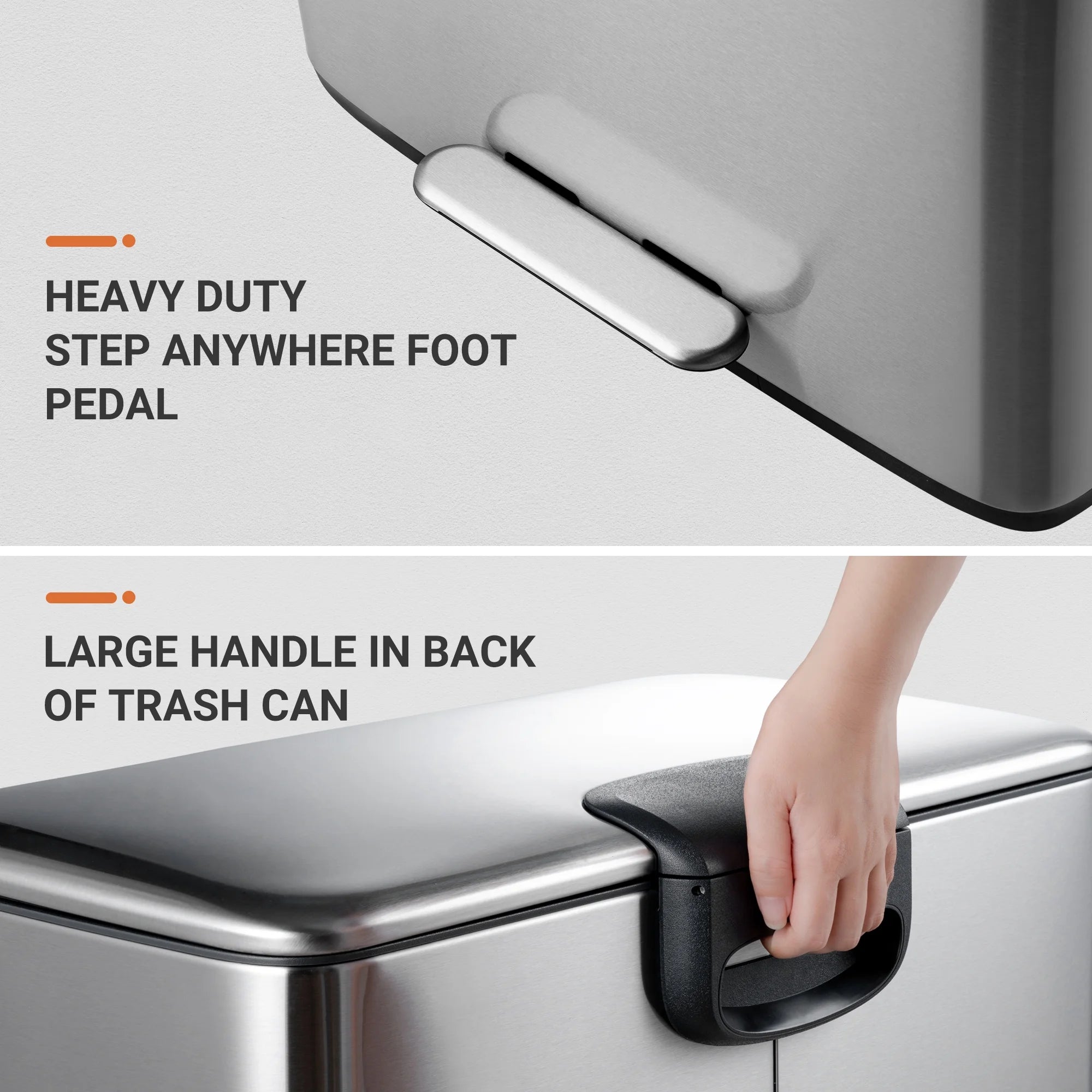 9.5 Gallon Dual Compartment Step-On Kitchen Trash Can U5544