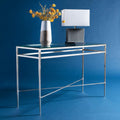 Antique Gold Glass Console Table C8790