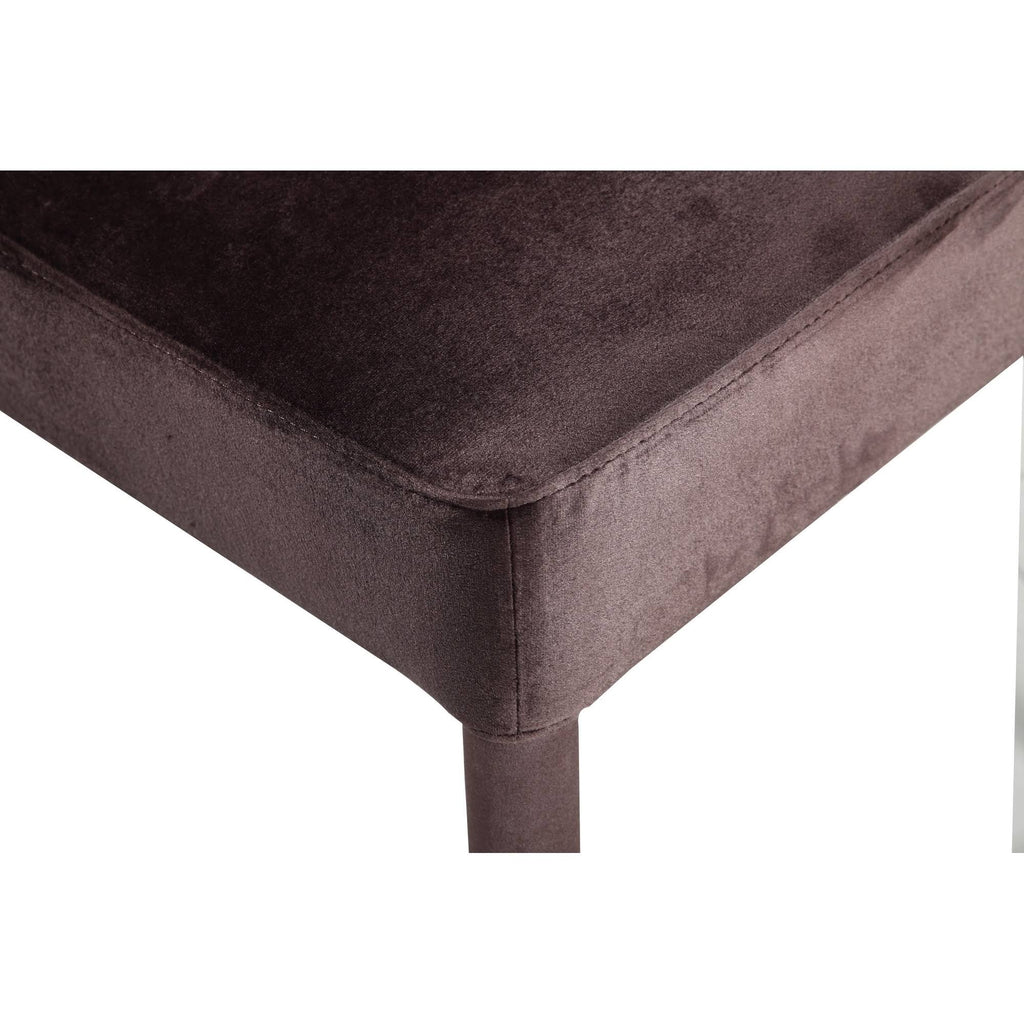 Velvet Dining Chair Set of 2 Grey P236
