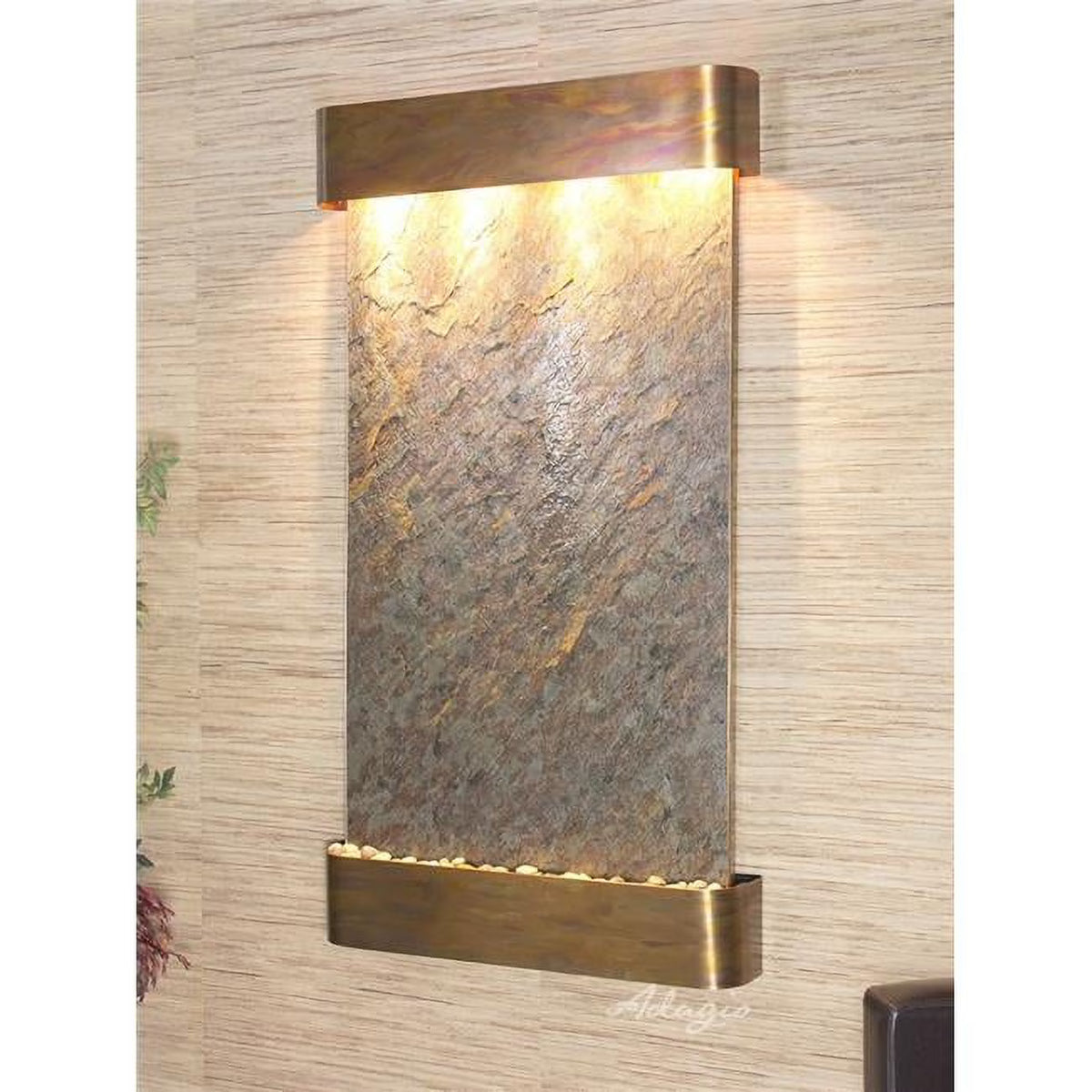 Rustic Copper-Green-Featherstone Round Wall Fountain T99764