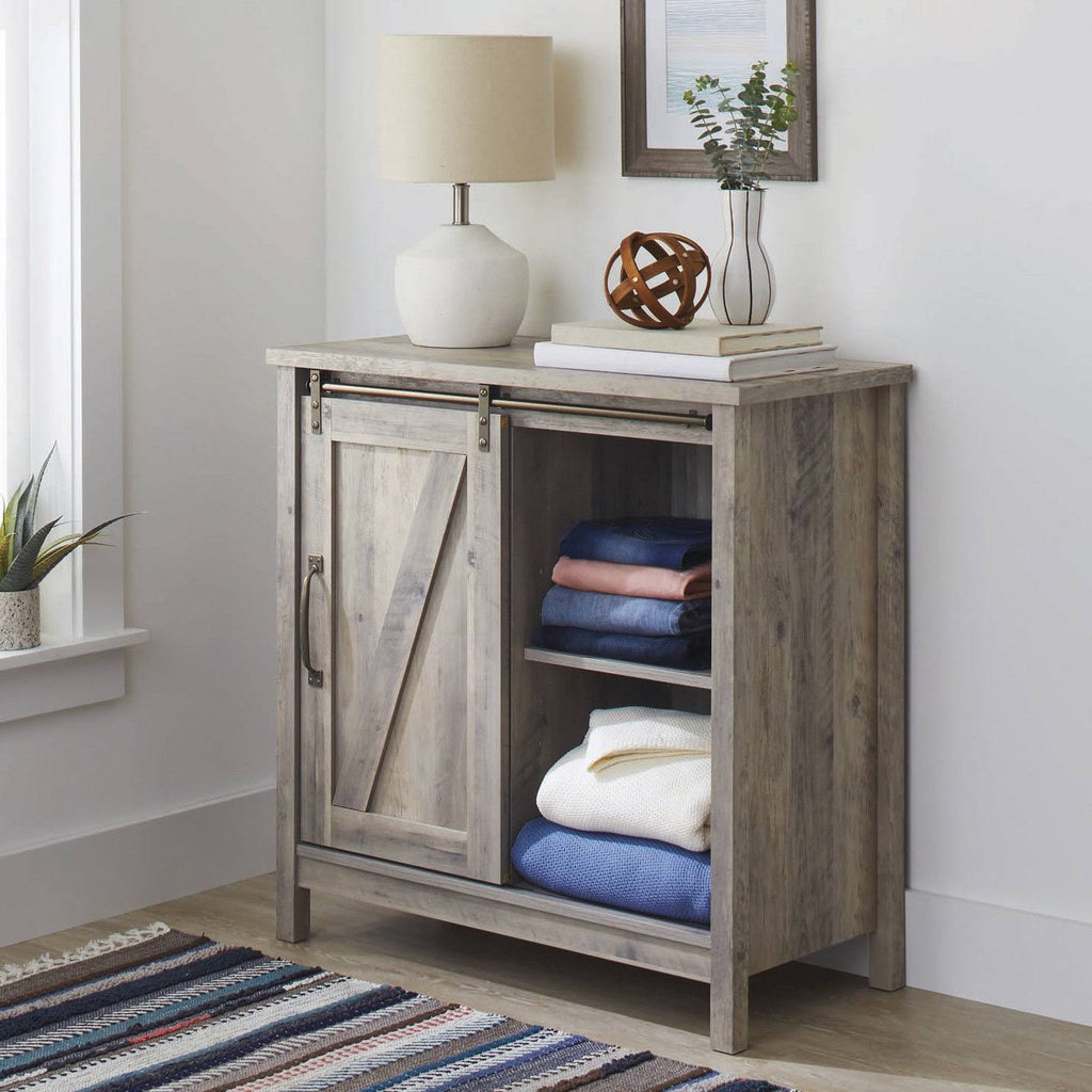 Rustic Gray Accent Storage Cabinet Y43169
