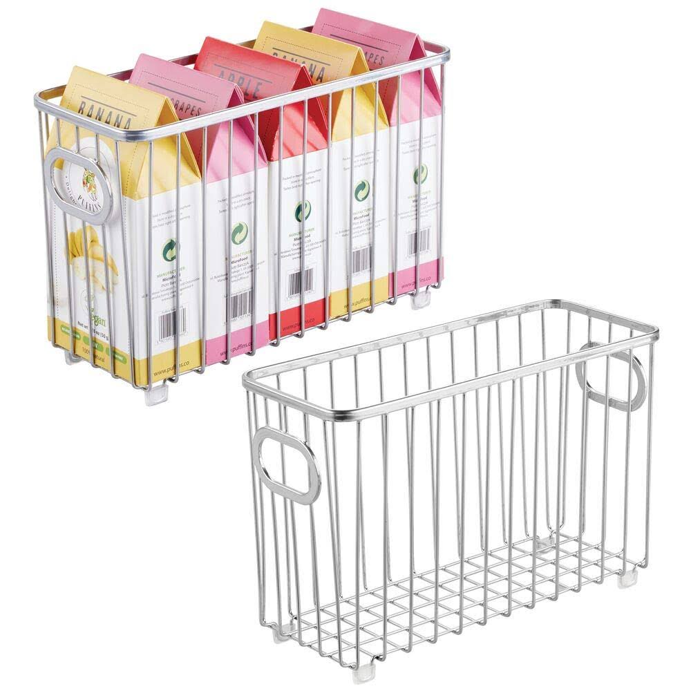 Metal Farmhouse Kitchen Pantry Food Storage Organizer Basket Bin with Wire Grid Design K22286
