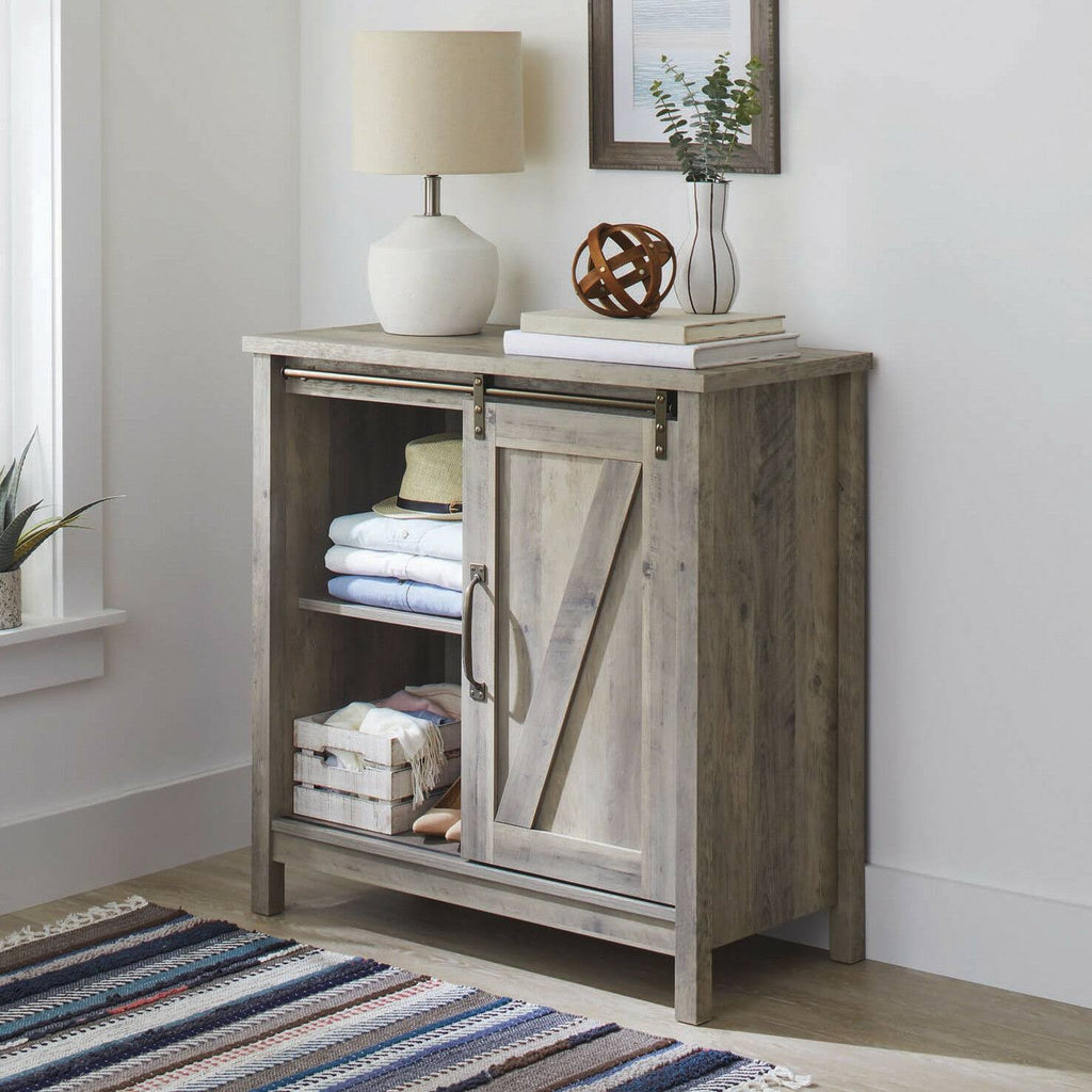 Rustic Gray Accent Storage Cabinet Y43169