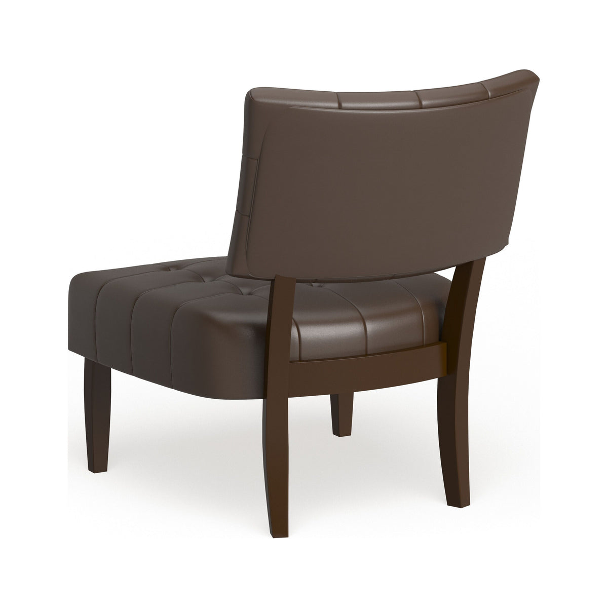 Brown Tufted Slipper Chair E58164