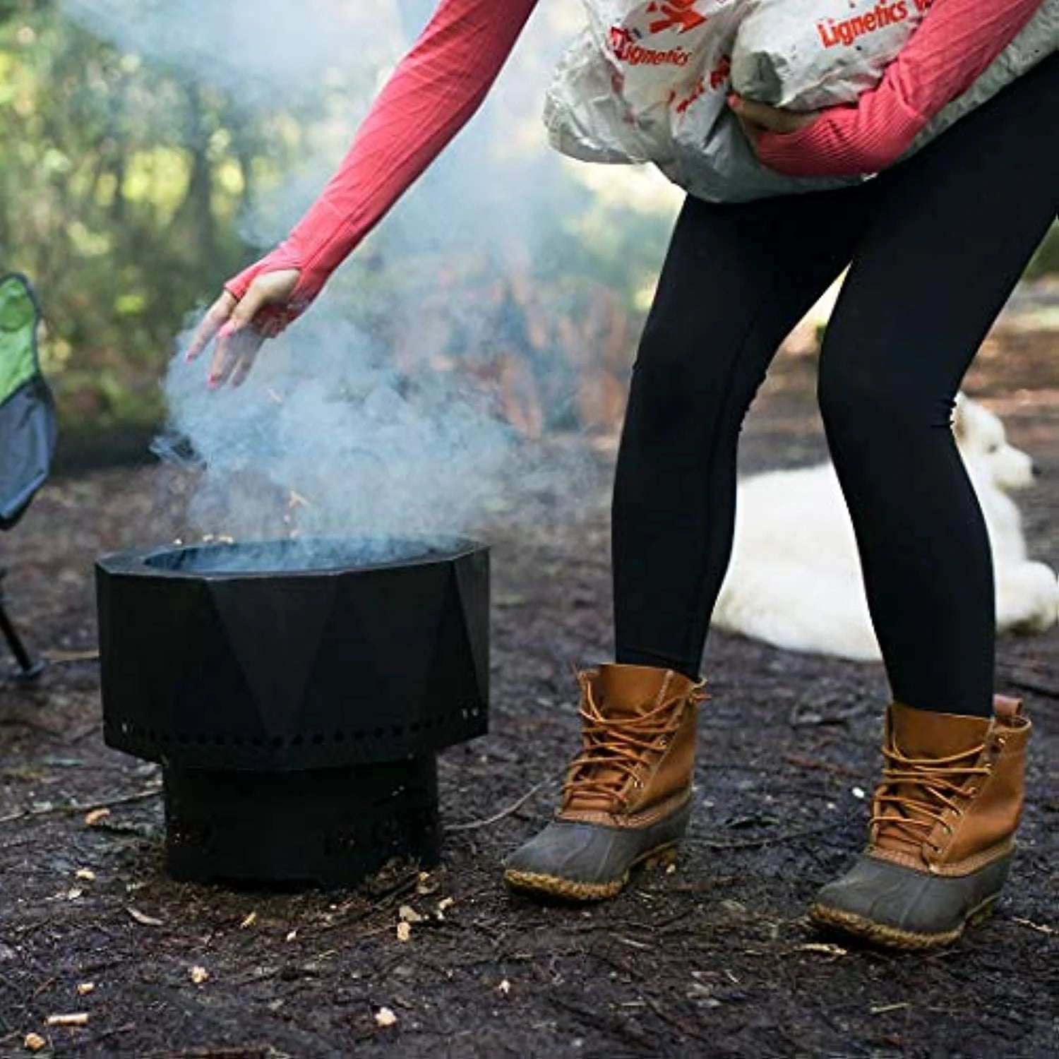 Steel Round Wood Pellets Fire Pit X459828