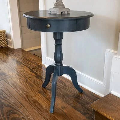 Antique Navy Pedestal End Table E79534