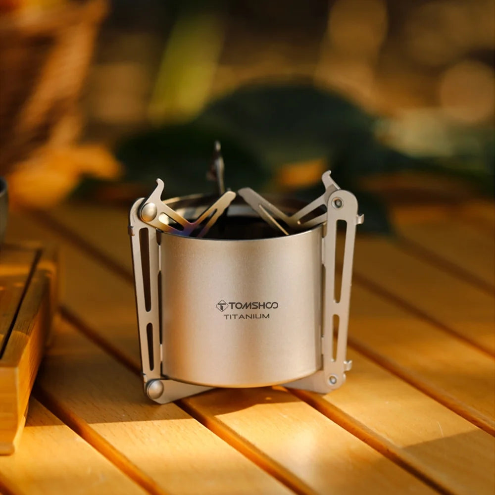 Alcohol Stove with Lid Foldable Legs and Pot Supports C516694