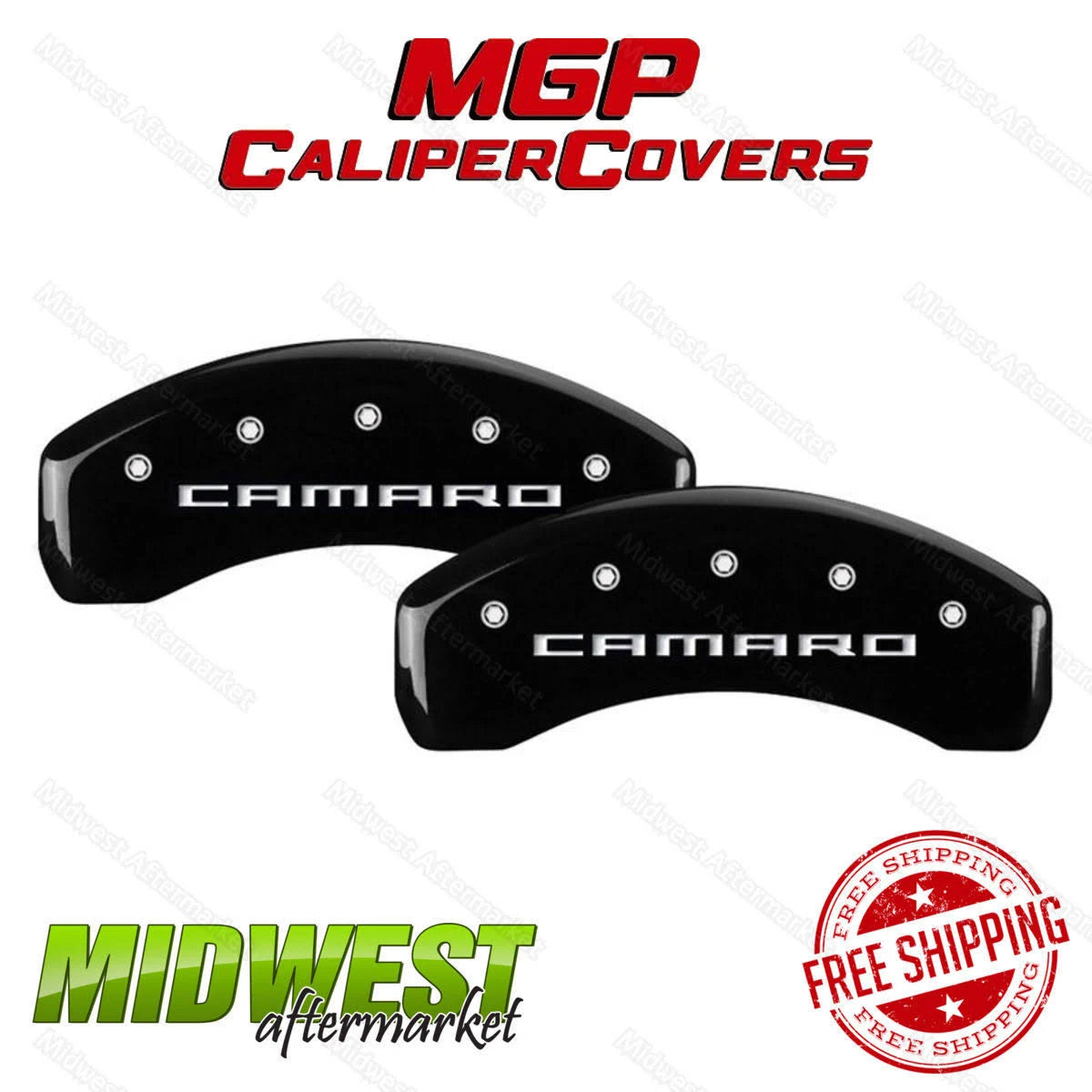 4 Caliper Covers Black Finish Silver CH Q326138