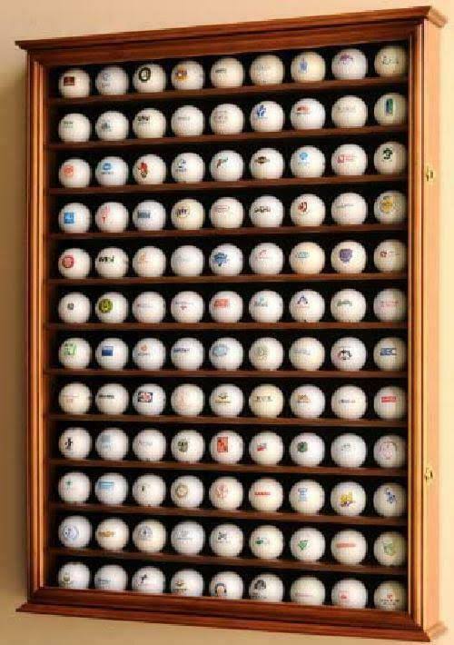 108 Golf Ball Display Case Cabinet Wall Rack Holder S801