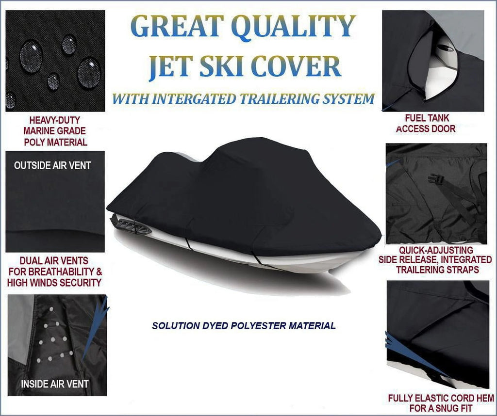 Black 600 Denier JetSki Cover G3919