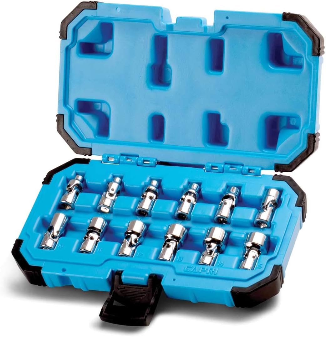 1/4 in. Drive Universal Socket Set, 5-15 mm Metric, 12-Piece F4096