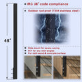 Black Square Weldless Stainless Steel Cable Railing Post X68363