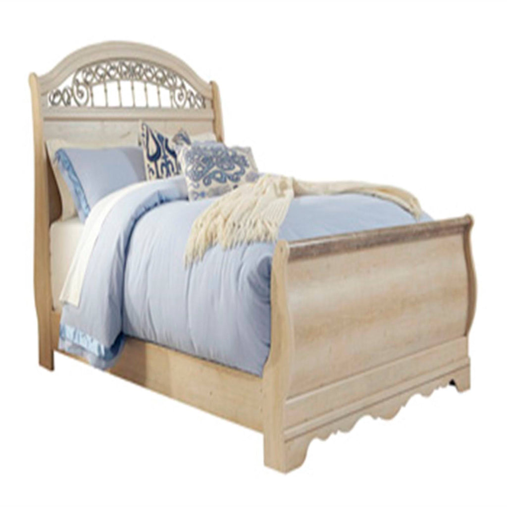 Antique White Queen Sleigh Headboard Y8254