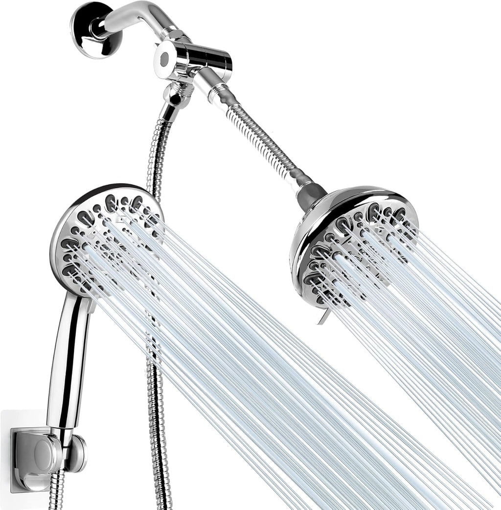5-inch Rainfall Shower Head Combo with Handheld, 3-way Diverter, Brushed Nickel, Pack of 2 Y524