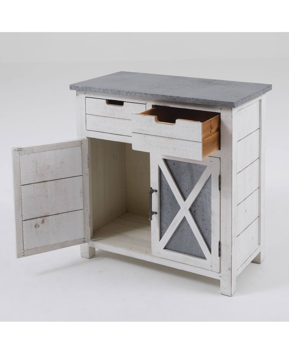 White Wood Console Cabinet I99559