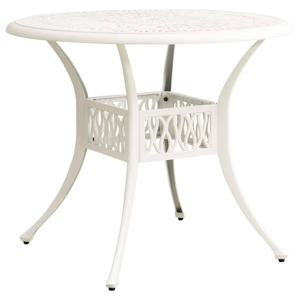 3 Piece Bistro Set Cast Aluminum White Y754