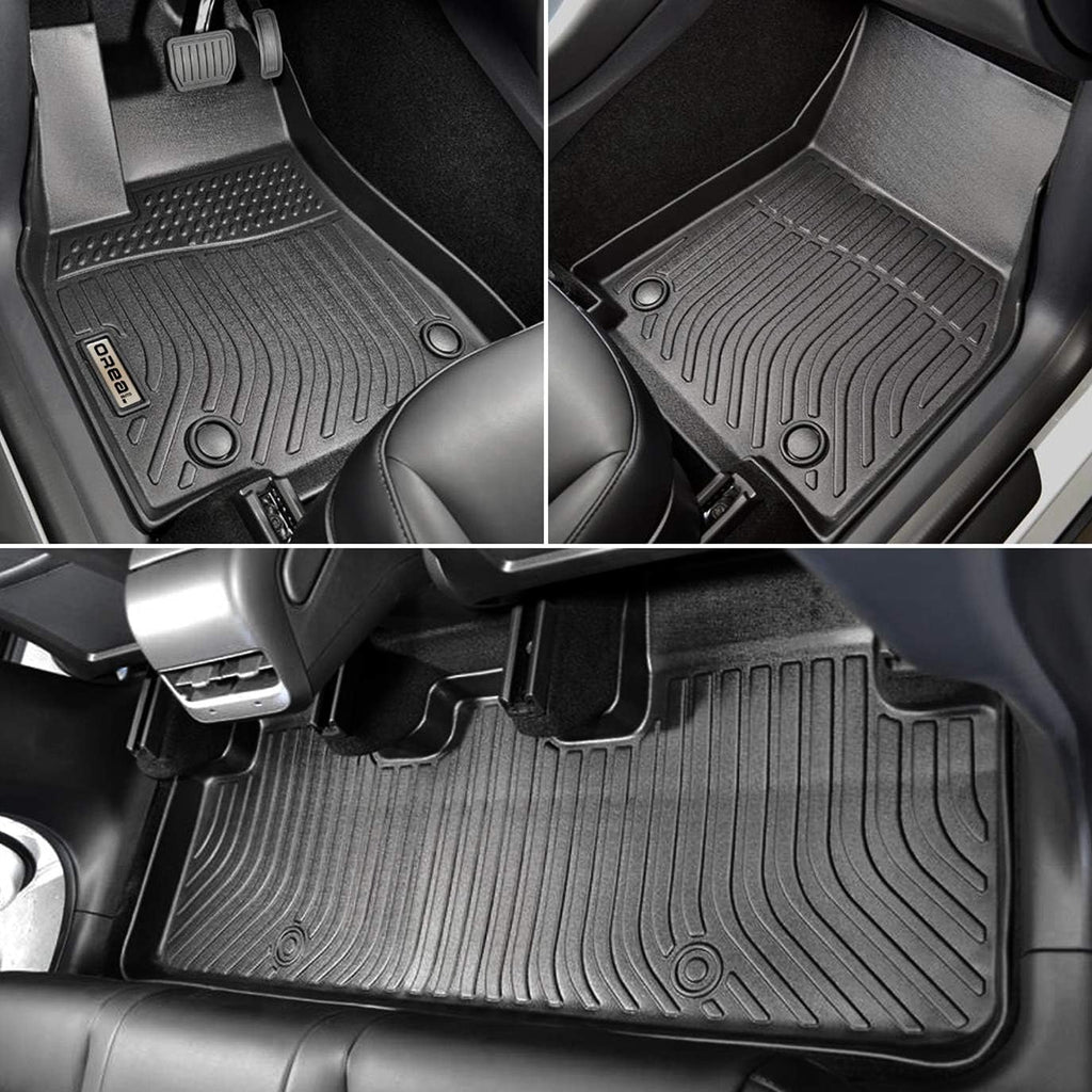 Black Waterproof Custom Fit Floor Mats for Tesla Model Y V2574