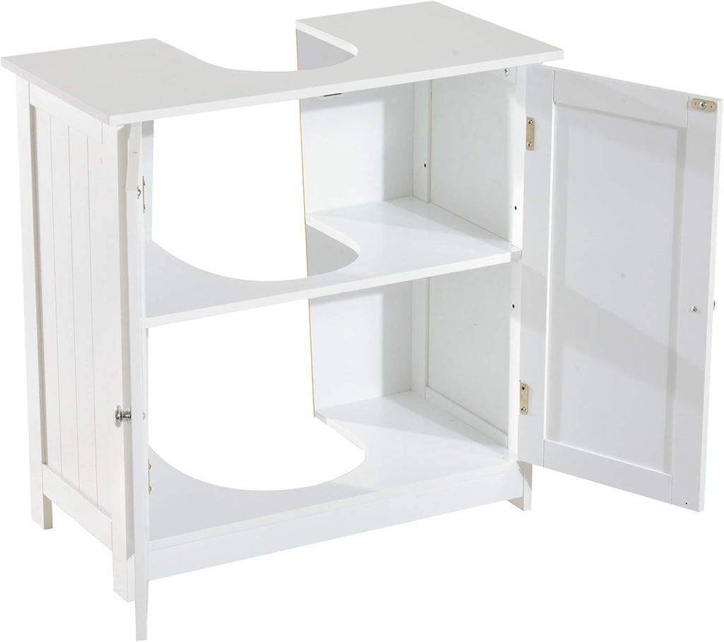 White Pedestal Sink Bathroom Vanity Cabinet M124584