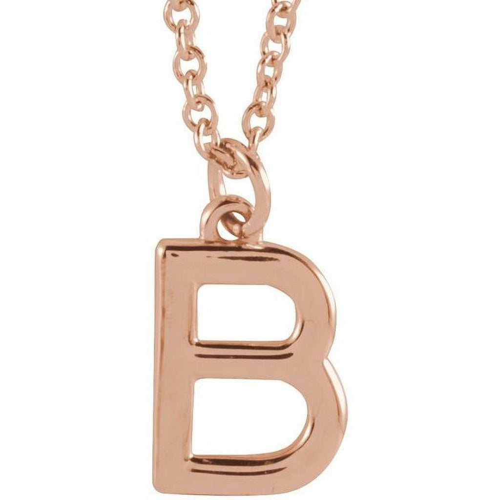 18K Rose Gold-Plated Sterling Silver Initial B Dangle 18" Necklace Q4666