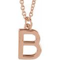 18K Rose Gold-Plated Sterling Silver Initial B Dangle 18" Necklace Q4666