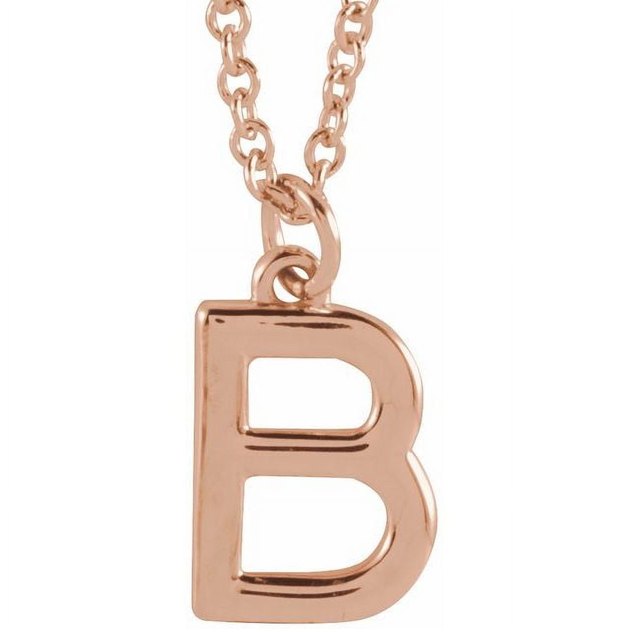 18K Rose Gold-Plated Sterling Silver Initial B Dangle 18" Necklace Q4666