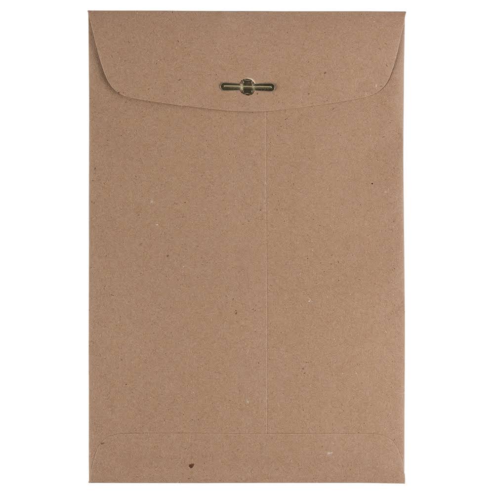 6 x 9 Brown Kraft Paper Catalog Envelopes with Clasp Closure, 100/Pack G84384