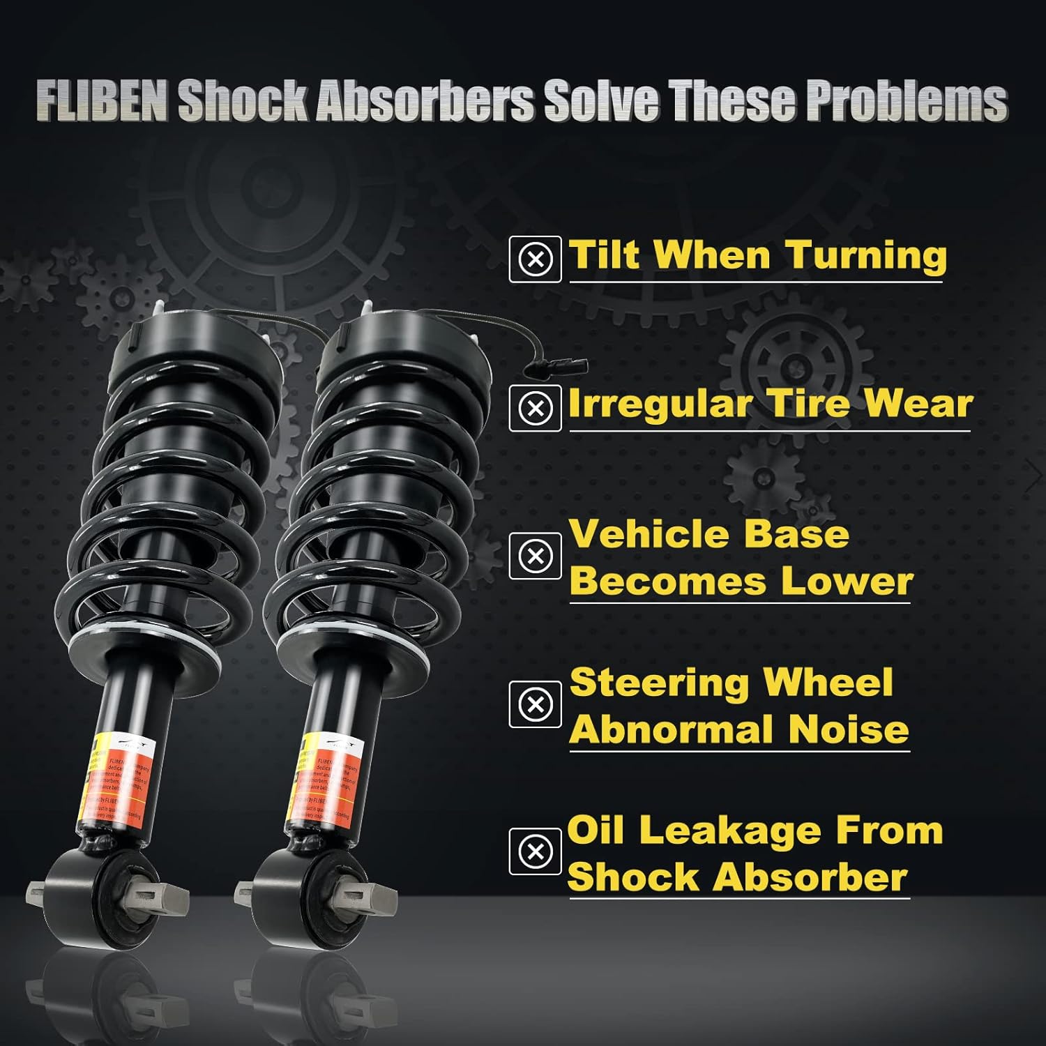 Pair Front Shock Absorber Assy w/Magnetic Ride Control X637