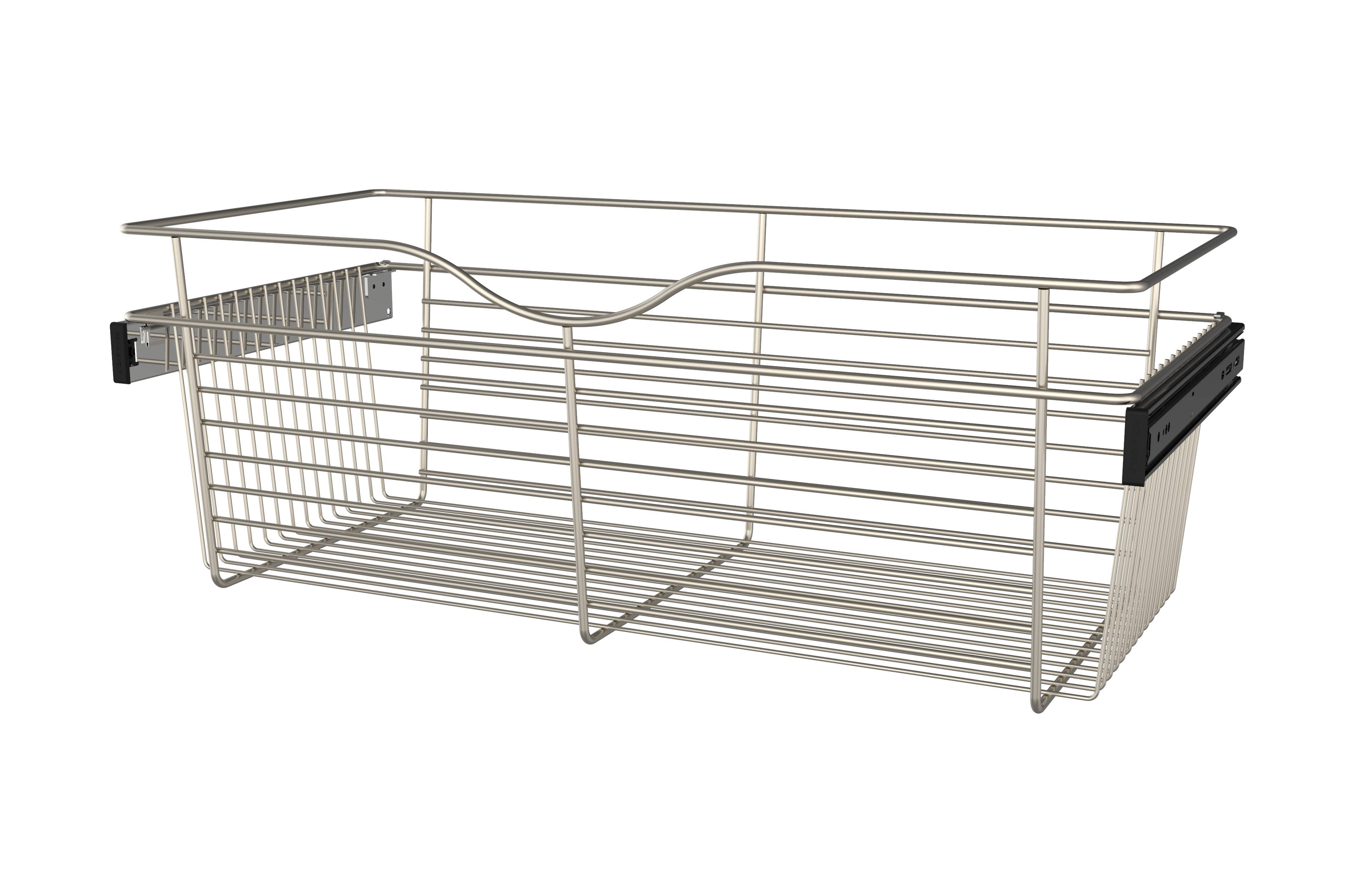 30x22 Satin Nickel Closet Pullout Basket I249244