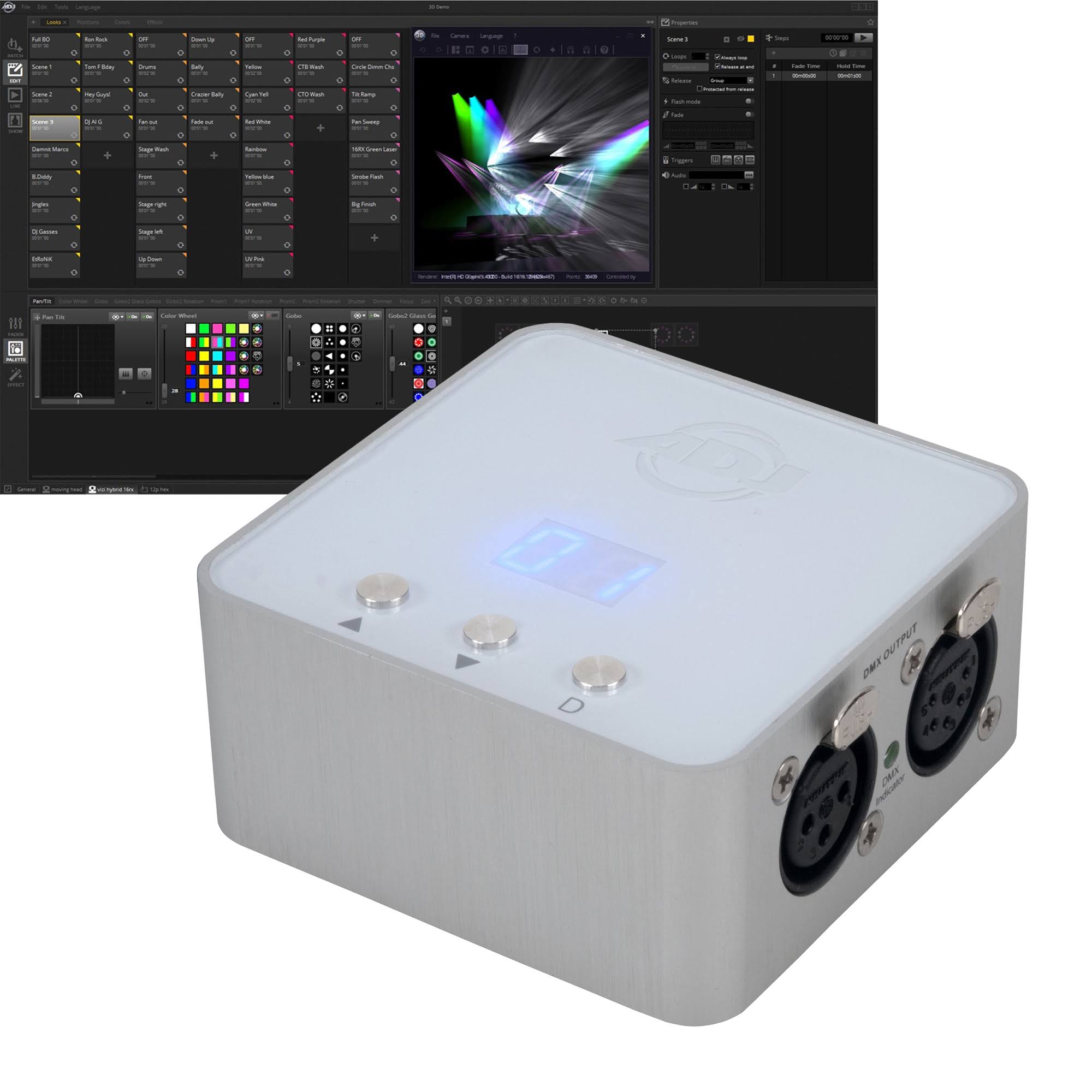 DMX USB Lighting Control Interface Dongle with Software F920516