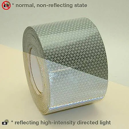 4 in. x 50 yds. Silver-White Conspicuity Tape B627532