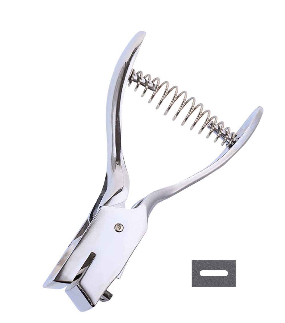 Metal Hand-held Slot Hole Punch Pliers for PVC Cards 15x3mm D3776