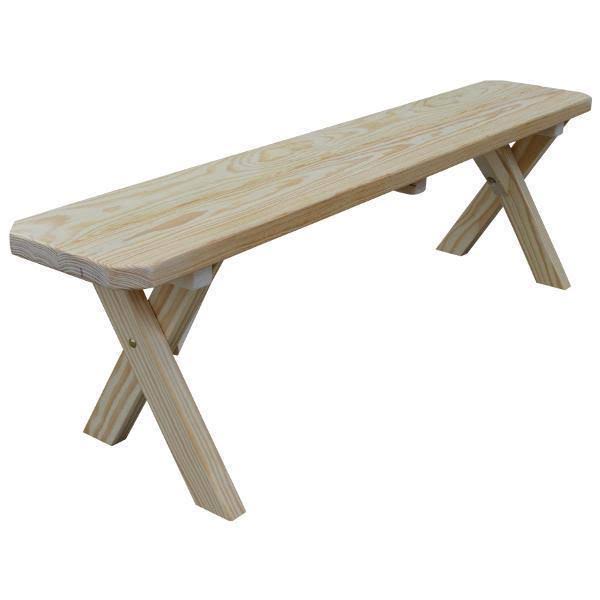 Yellow Pine Picnic Crossleg Bench 6ft Q4627