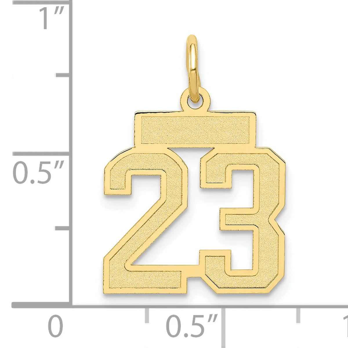 10K Yellow Gold Number 23 Pendant Charm O69624