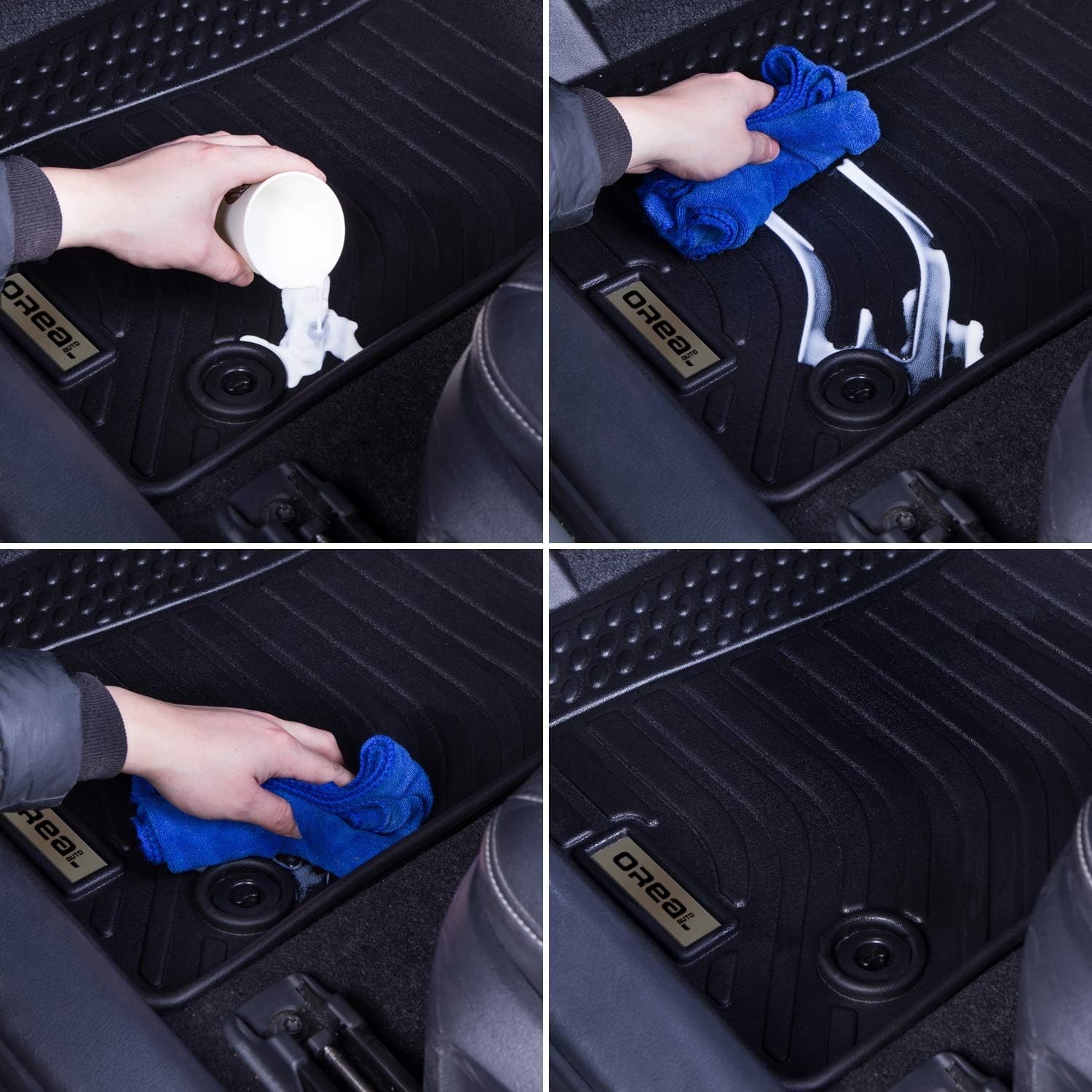 Black Waterproof Custom Fit Floor Mats for Tesla Model Y V2574