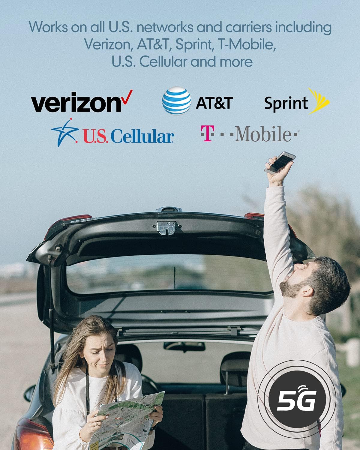 Car Cell Phone Booster with Magnetic Roof Antenna N867742