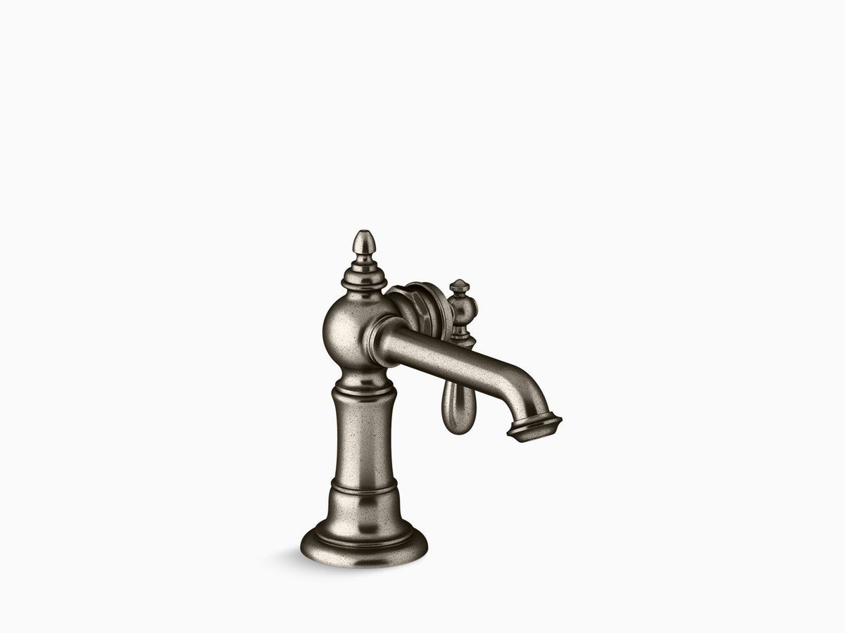 Vintage Nickel Bathroom Faucet with Drain Assembly C3248