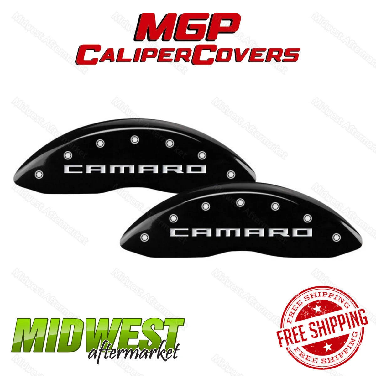 4 Caliper Covers Black Finish Silver CH Q326138
